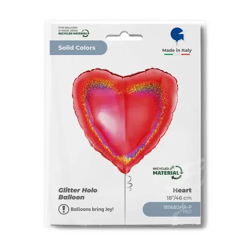 【18ｲﾝﾁ】ﾊｰﾄ ﾎﾛｸﾞﾗﾑ ﾚｯﾄﾞ 18068GHR-P