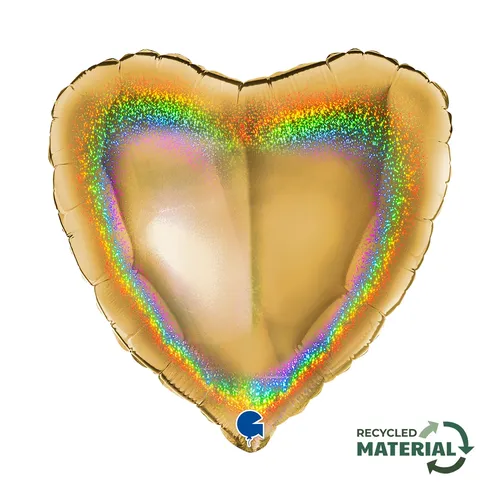 【18インチ】ハート ホログラム ゴールド5 18072GHG5-P