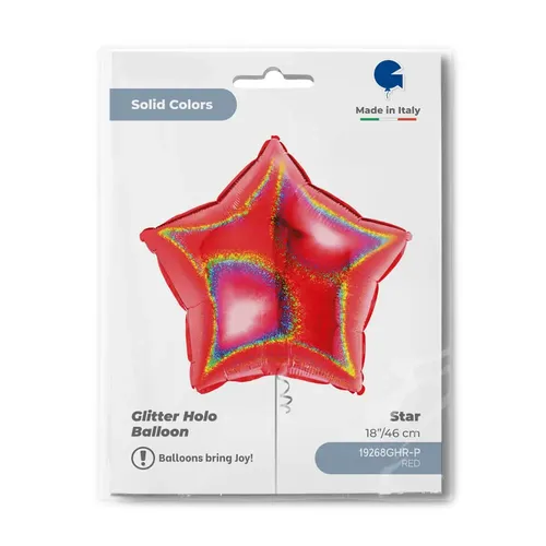 【18ｲﾝﾁ】ｽﾀｰ ﾎﾛｸﾞﾗﾑ ﾚｯﾄﾞ 19268GHR-P