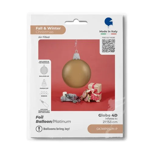 【ﾗｰｼﾞ】ｸﾘｽﾏｽ ﾎﾞｰﾙ ﾌﾟﾗﾁﾅﾑ 4D GK741P05CH-P