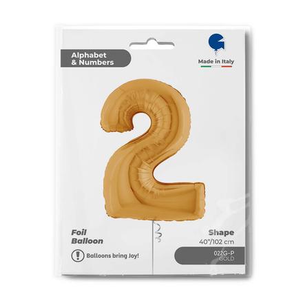 【40ｲﾝﾁ】ﾅﾝﾊﾞｰ 2  ｺﾞｰﾙﾄﾞ 022G-P