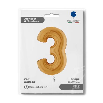 【40ｲﾝﾁ】ﾅﾝﾊﾞｰ 3  ｺﾞｰﾙﾄﾞ 023G-P