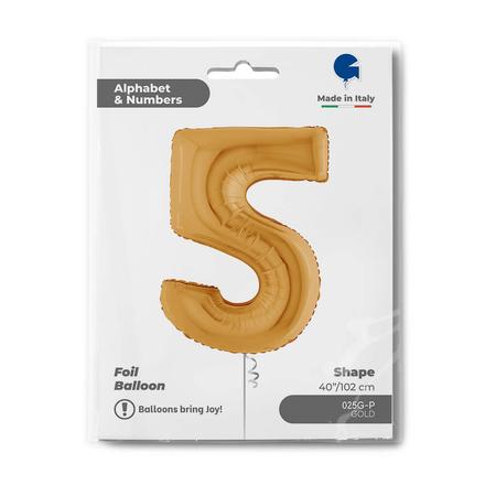 【40ｲﾝﾁ】ﾅﾝﾊﾞｰ 5  ｺﾞｰﾙﾄﾞ 025G-P