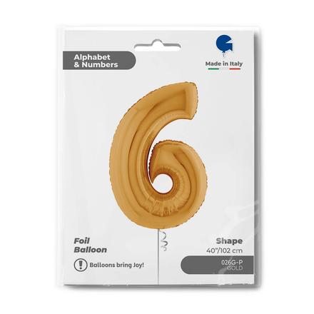 【40ｲﾝﾁ】ﾅﾝﾊﾞｰ 6  ｺﾞｰﾙﾄﾞ 026G-P