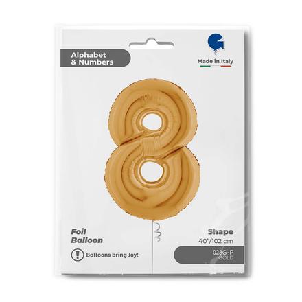 【40ｲﾝﾁ】ﾅﾝﾊﾞｰ 8  ｺﾞｰﾙﾄﾞ 028G-P