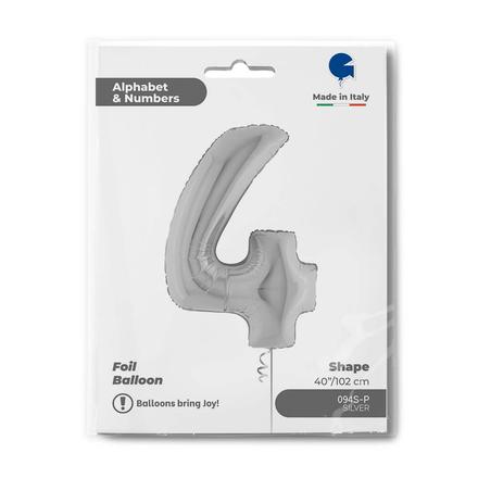 【40ｲﾝﾁ】ﾅﾝﾊﾞｰ 4  ｼﾙﾊﾞｰ 094S-P