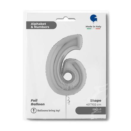 【40ｲﾝﾁ】ﾅﾝﾊﾞｰ 6  ｼﾙﾊﾞｰ 096S-P