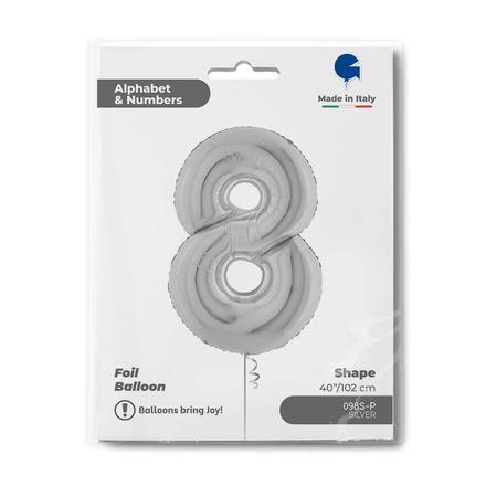 【40ｲﾝﾁ】ﾅﾝﾊﾞｰ 8  ｼﾙﾊﾞｰ 098S-P