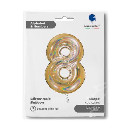 【40ｲﾝﾁ】ﾅﾝﾊﾞｰ 8  ｸﾞﾘｯﾀｰｺﾞｰﾙﾄﾞ 728GHG5-P