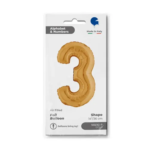 【14ｲﾝﾁ】ﾅﾝﾊﾞｰ3 ｺﾞｰﾙﾄﾞ 14023G-P