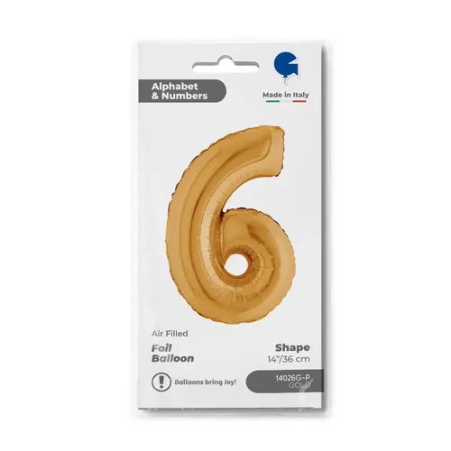 【14ｲﾝﾁ】ﾅﾝﾊﾞｰ6 ｺﾞｰﾙﾄﾞ 14026G-P