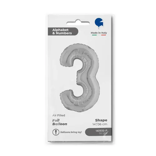 【14ｲﾝﾁ】ﾅﾝﾊﾞｰ3 ｼﾙﾊﾞｰ 14093S-P